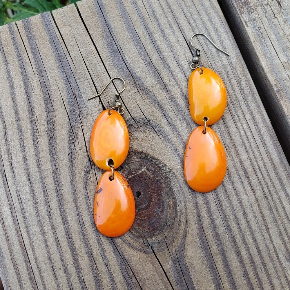 Handmade Tagua earrings